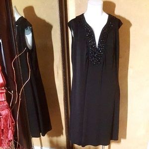 essentials by milano dress black crystal jewel XL